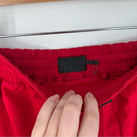 Kith Sport Joggers Cherry Red Cinch Designer Pants - Picture 3 of 5